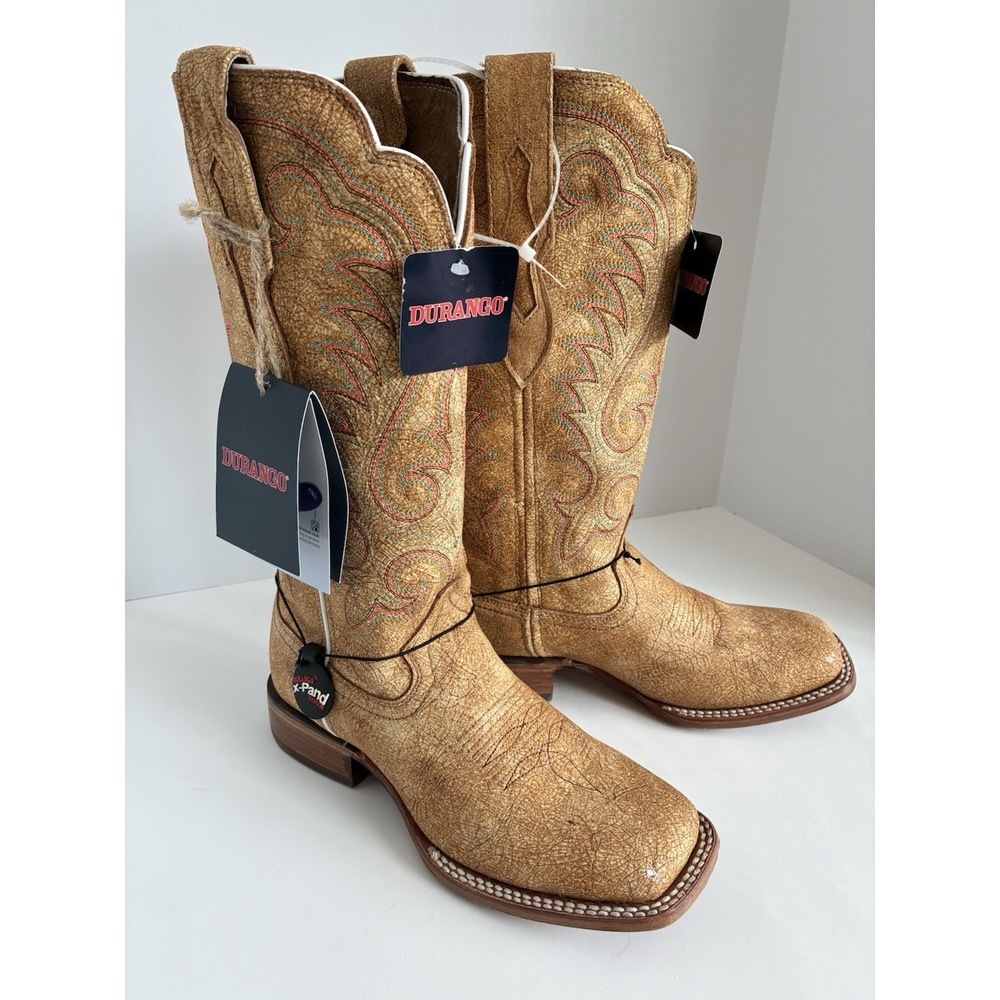 DURANGO~ Arena Pro Womens 6.5 Cremello Cowboy Boots Western Ranchcore NWT